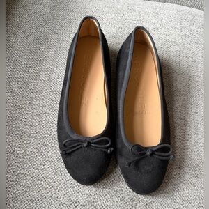 AEROSOLES Women's Black Bow Flats